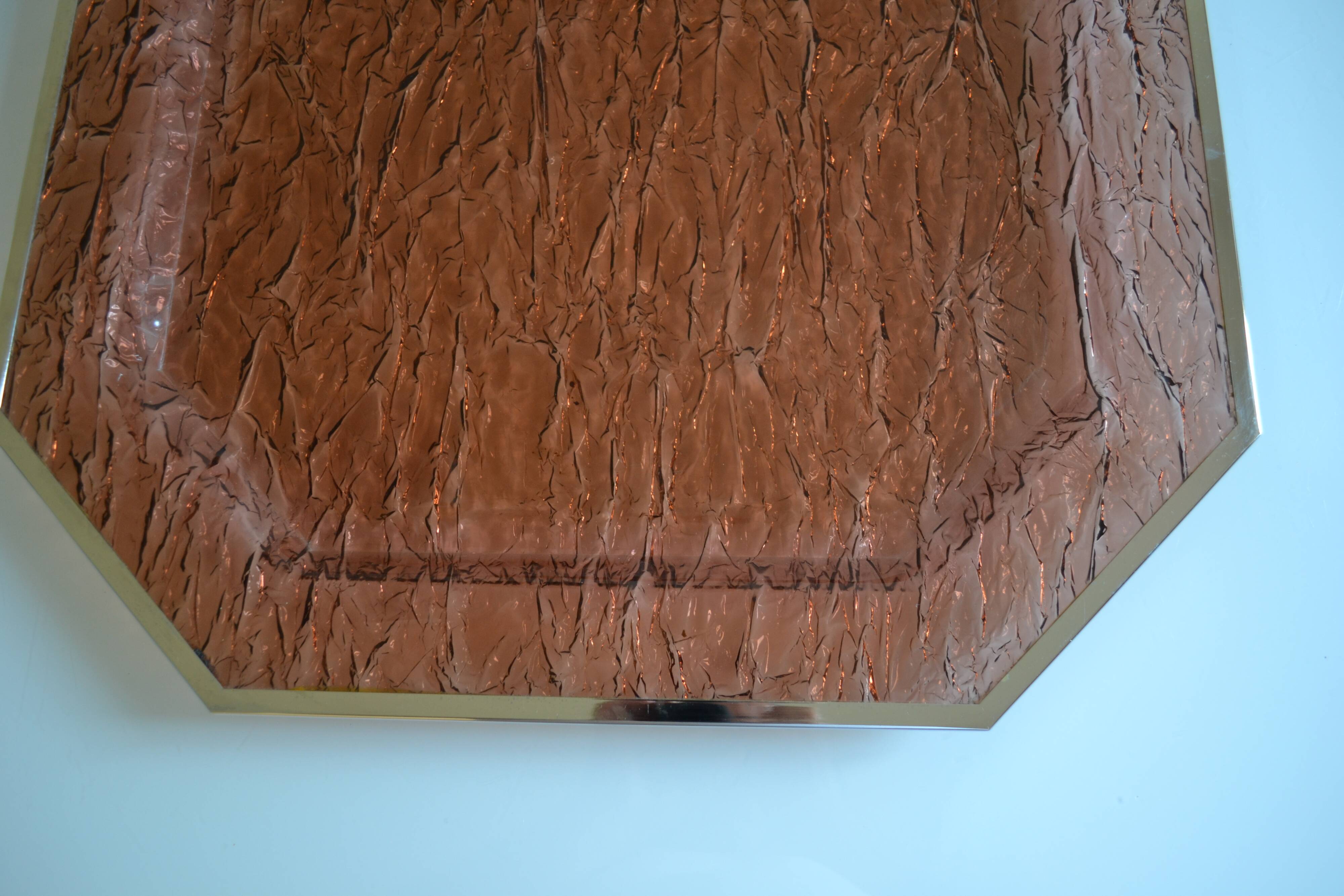 1970 tray in smoked lucite