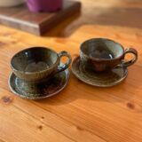 Stoneware mug duo