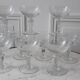 Set of 10 champagne glasses in crystal engraved late nineteenth