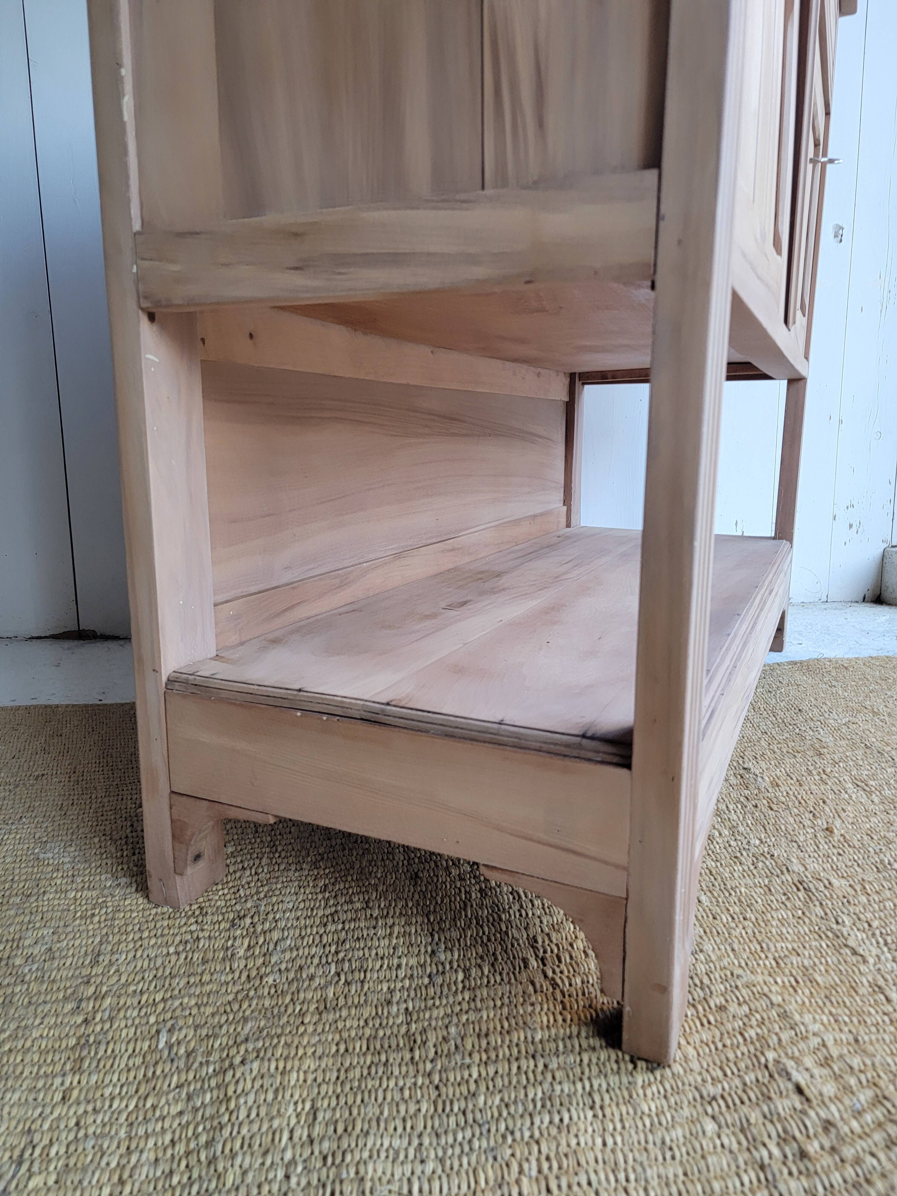 Antique wooden and marble buffet console