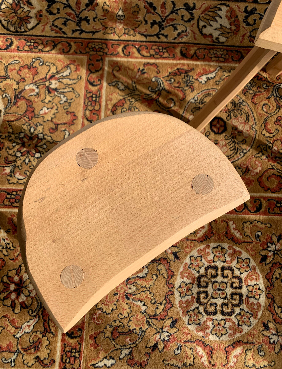 Paire de tabourets  bois brut
