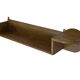 Vintage wooden wall shelve rack bookshelf in wood minimalist