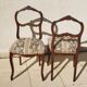 2 antique Louis XV style walnut chairs