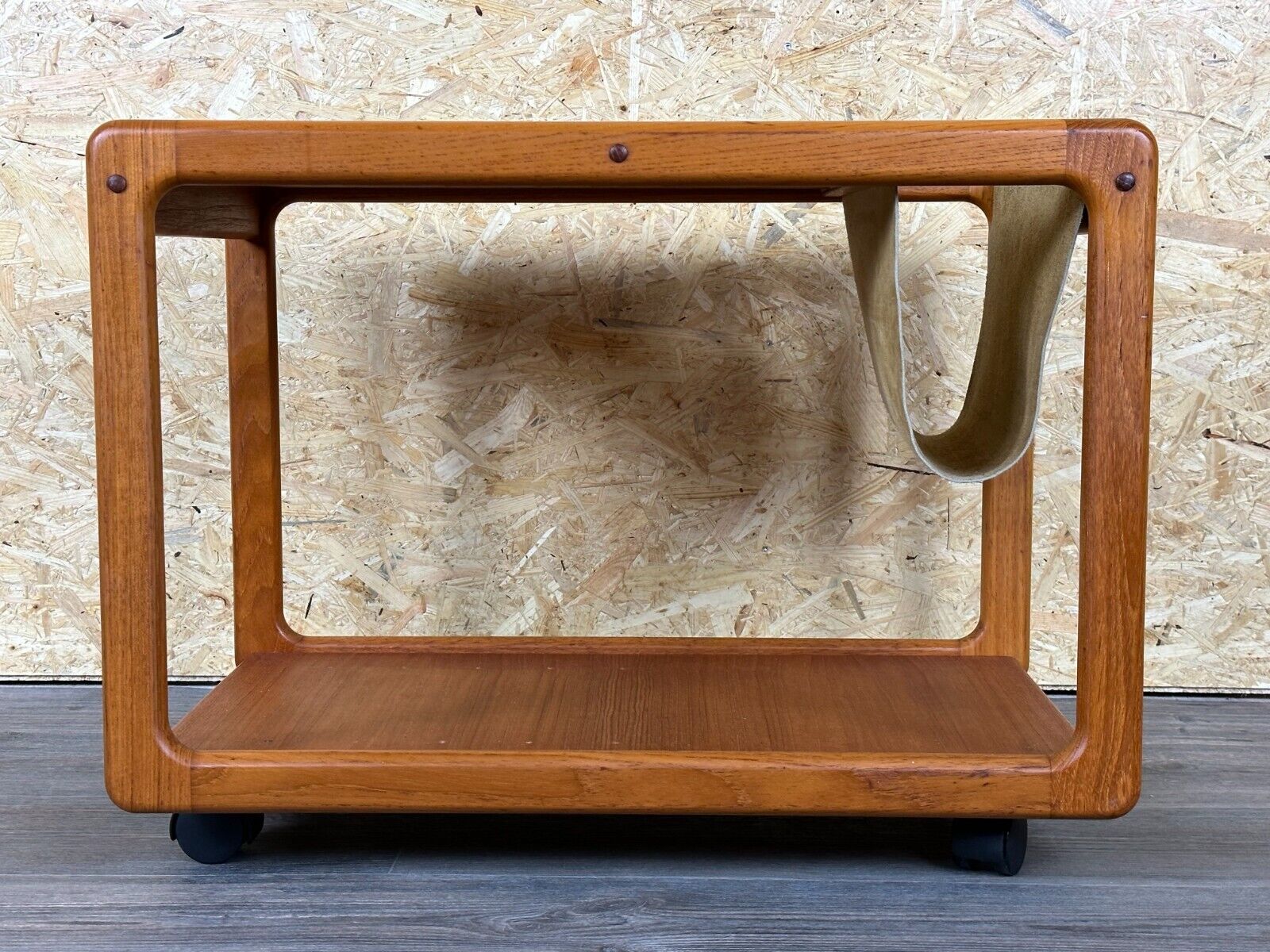 60s 70s teak table side table newspaper stand Danish Design Denmark