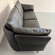 3-seater sofa Intertime I-Cielo black leather contemporary design