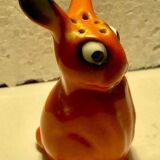 Pfeffer Gotha porcelain salt or pepper shaker representing a rabbit or a hare