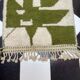Handmade pure wool traditional green rug 140 x 260 cm