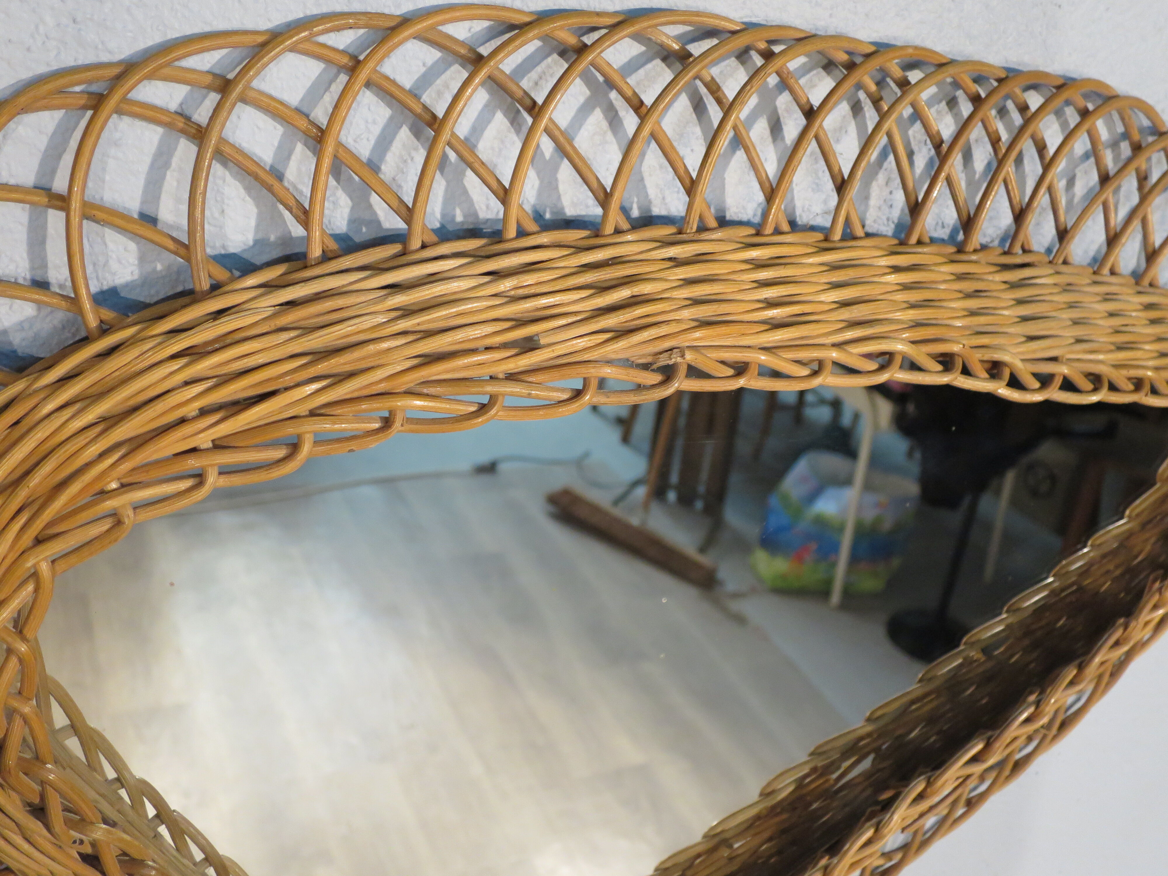 46x65cm rattan mirror