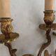 Brass candlestick wall lamps