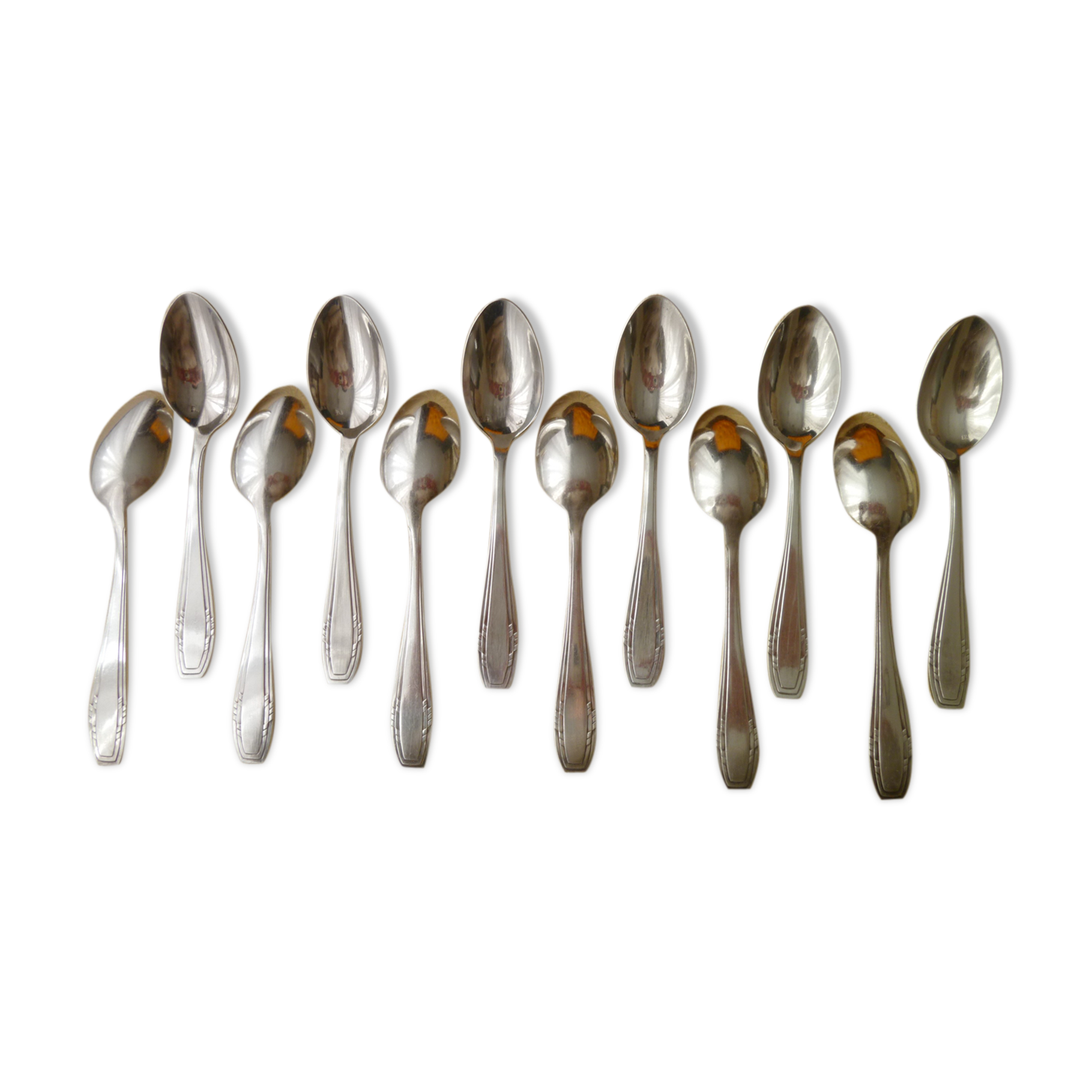 12-spoon box silver metal mocha 12G