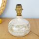 Lamp foot in glazed gray stoneware signed, 60s or 70s