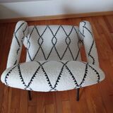 Fauteuil années 50, retapissé