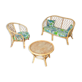 Vintage rattan lounge set 1970