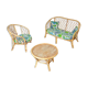 Vintage rattan lounge set 1970