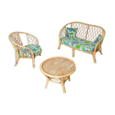 Vintage rattan lounge set 1970
