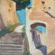 Paintings set of 4 drawings by Ed. Pannetier (1884-1965) Provence Côte d'Azur
