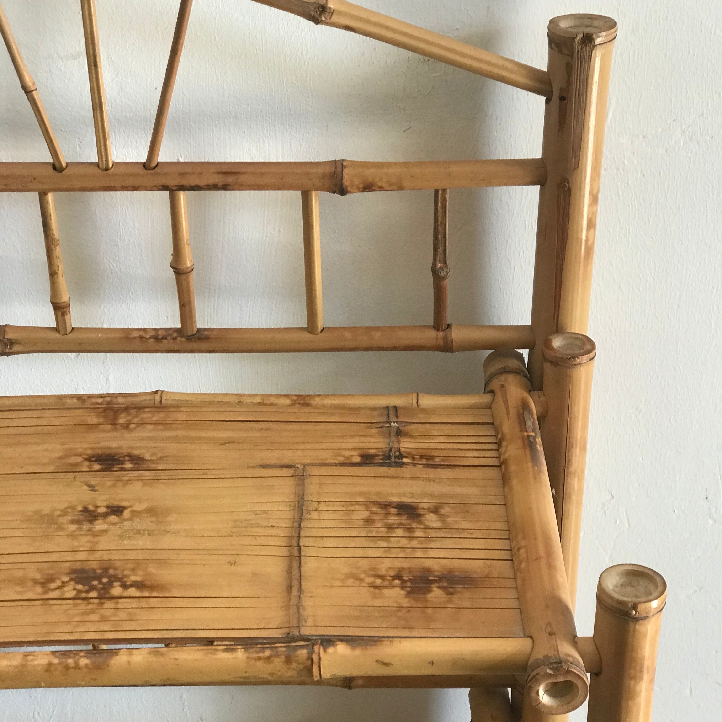 Folding bamboo shelf