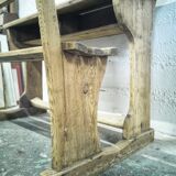 Bureau pupitre d'écolier double en bois