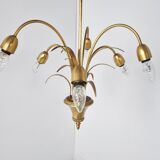 Lustre en laiton ananas, années 1970