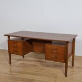 Mid-Century Freestanding Teak Desk by Arne Vodder for Sibast, 1960s
