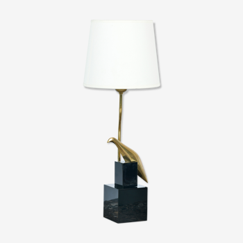 Office lamp by Philippe Jean in brass and stamped, circa 1970