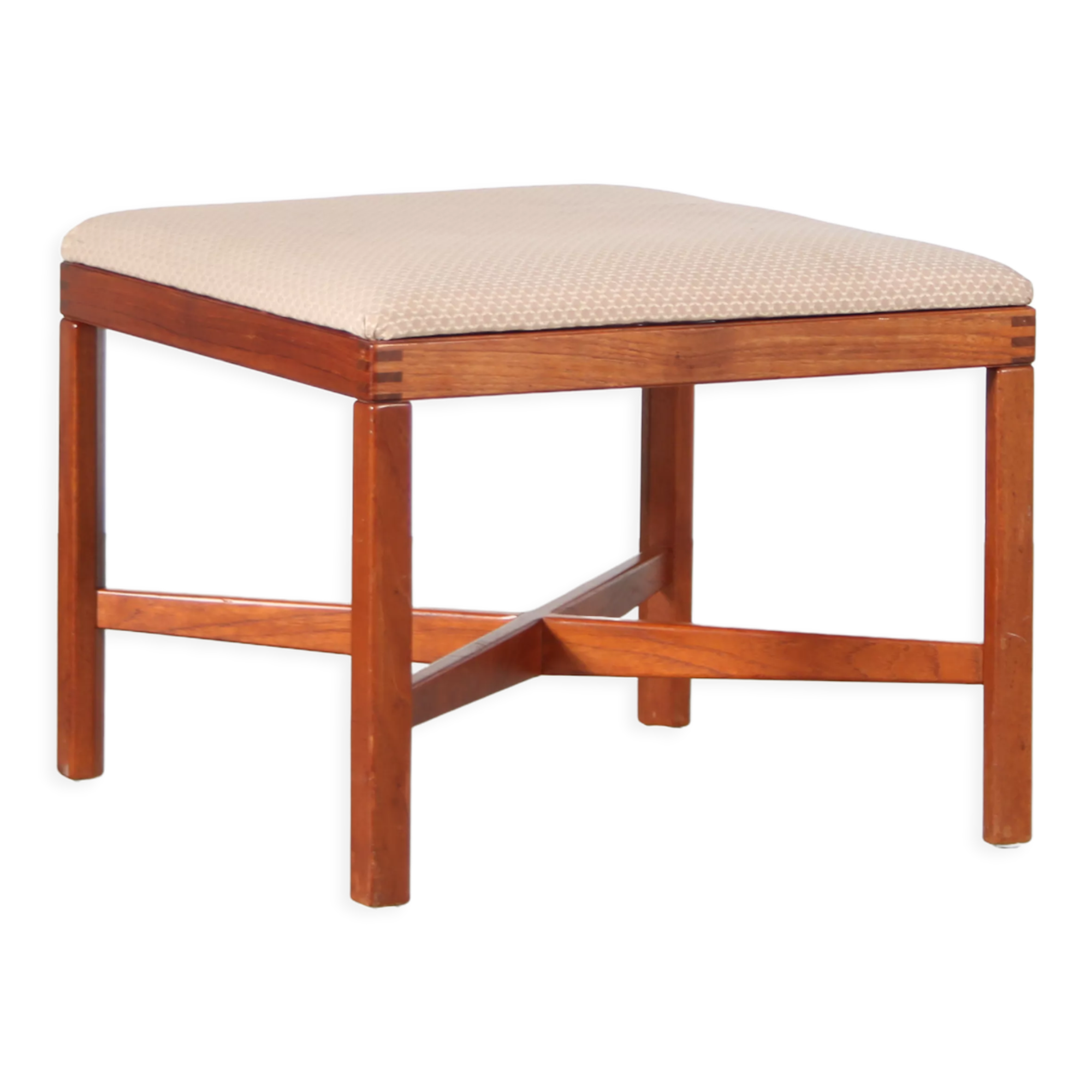 Tabouret en bois de teck des années 1960 de Norvège