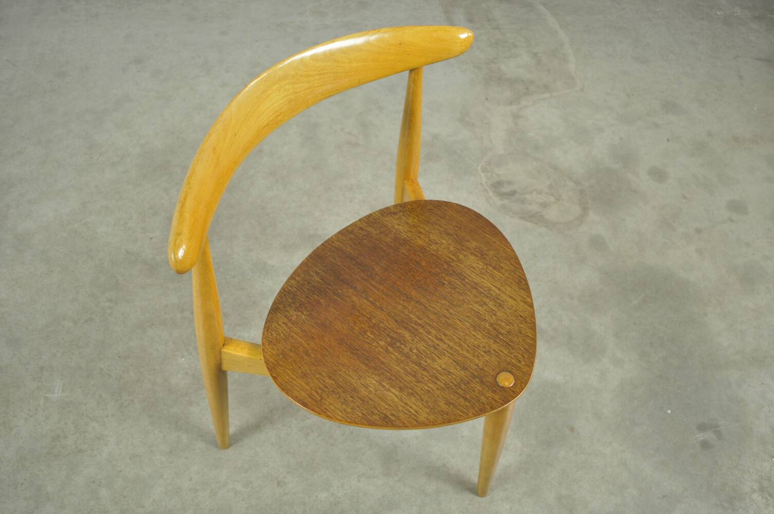 🟡 Beech & teak dining chairs, Hans J. Wegner & Fritz Hansen, Denmark 1950s