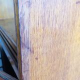 Meuble de rangement mural en chêne vintage circa 50