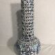 Former openwork vase painted glazed ceramics decoration vintage