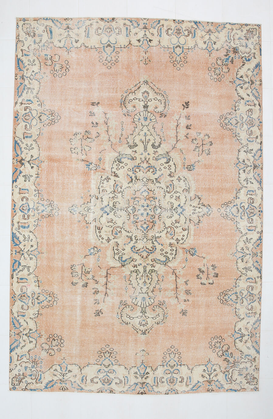 7x10 oriental peach turkish rug 206x309cm