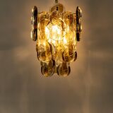 Smoked glass suspension by Murano, Kalmar, Austria, 1970s