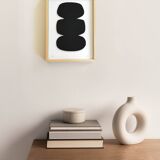 Abstract painting in cut and painted wood signed eawy