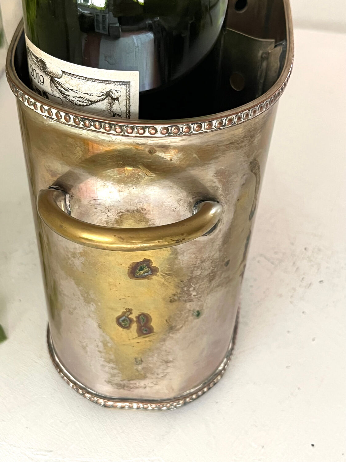 Sheffield style champagne bucket multiple bottles silver plated