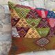Vintage Berber kilim cushion cover: Moroccan wool cushion