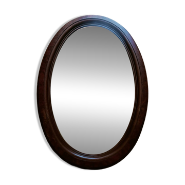 Miroir ovale biseauté Art Déco
