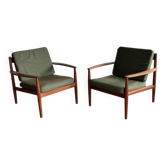 Paire de fauteuils danois FD118 par Grete Jalk pour France & Søn 1960