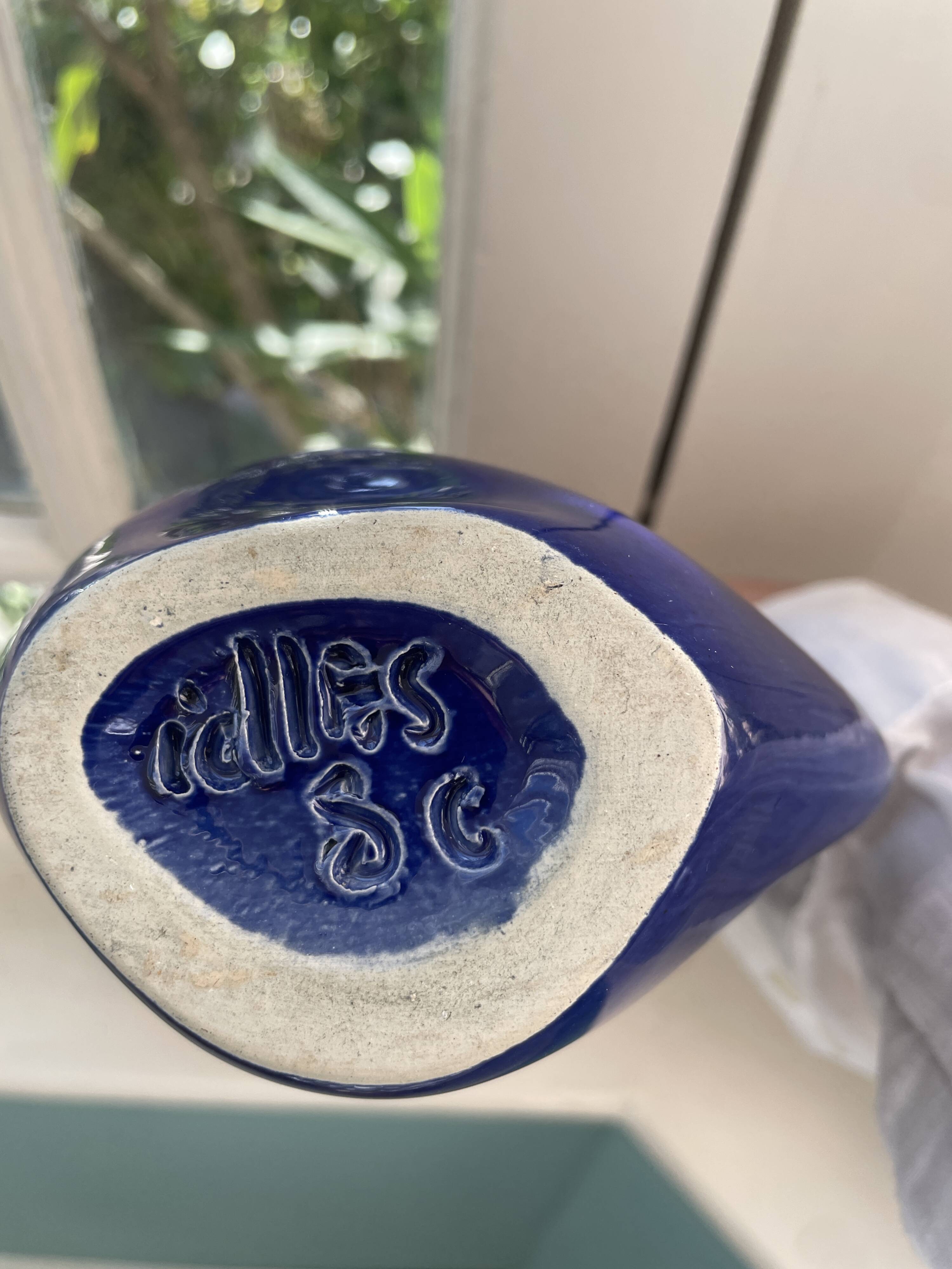 Max Idlas midnight blue ceramic vase