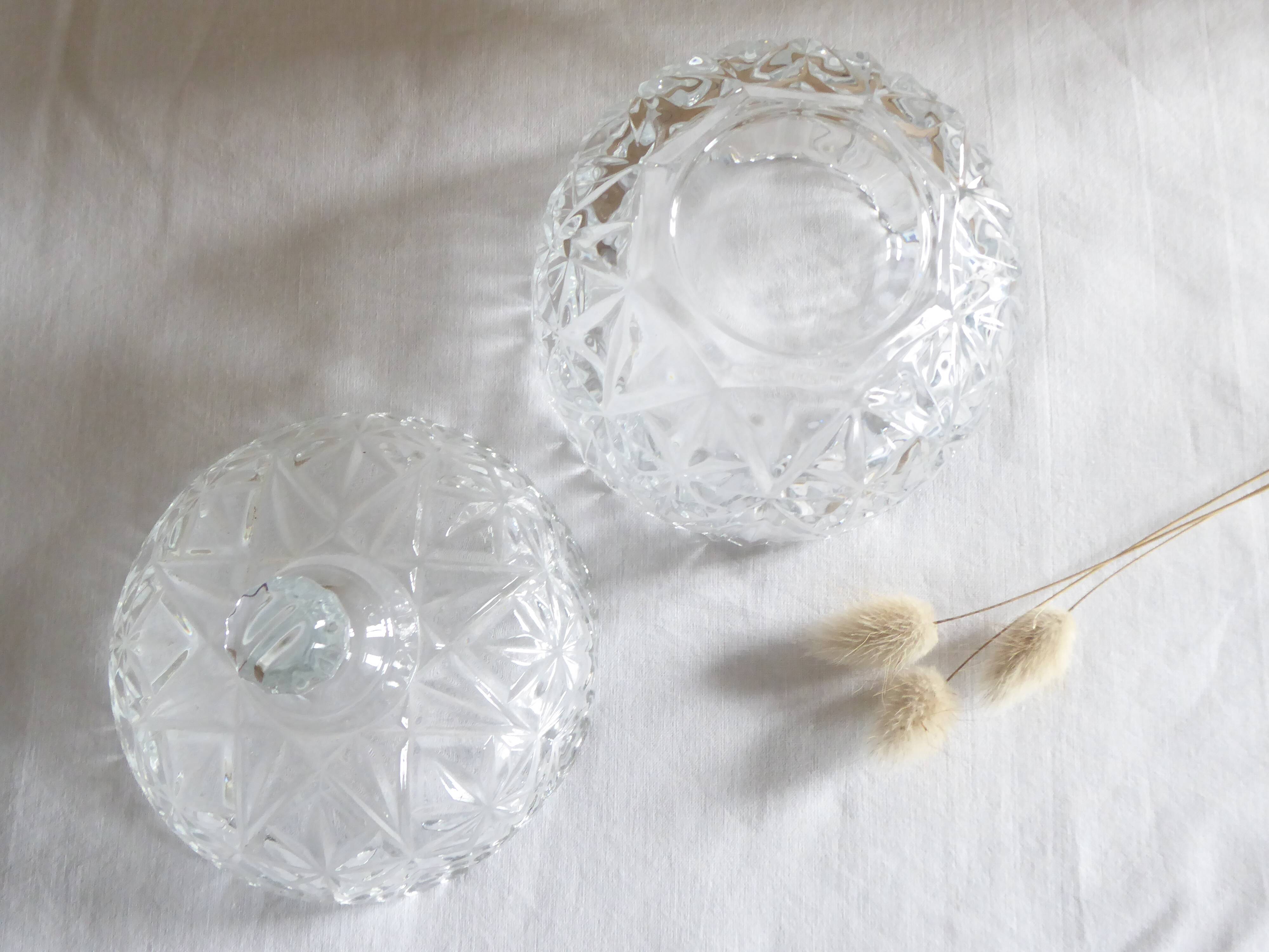 Bonbonniere, Sugar Bowl, Covered Glass Pot