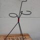 1960's black metal tripod plant holder
