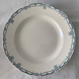 Service 20 plates and 3 dishes blue earthenware Vaucluse U-C Sarreguemines Digoin