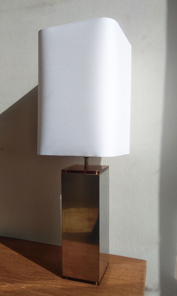 Lamp polished mirror and plexiglas - 70s