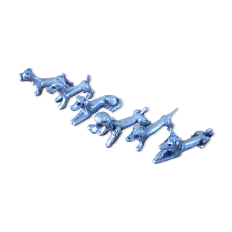 6 silver knife holders