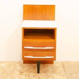 Table de nuit du milieu du siècle entièrement rénovée par Mojmír Požár, années 1960, Tchécoslovaquie