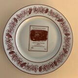 6 plates Limoges Grands Vins de Bordeaux and Châteaux du Médoc