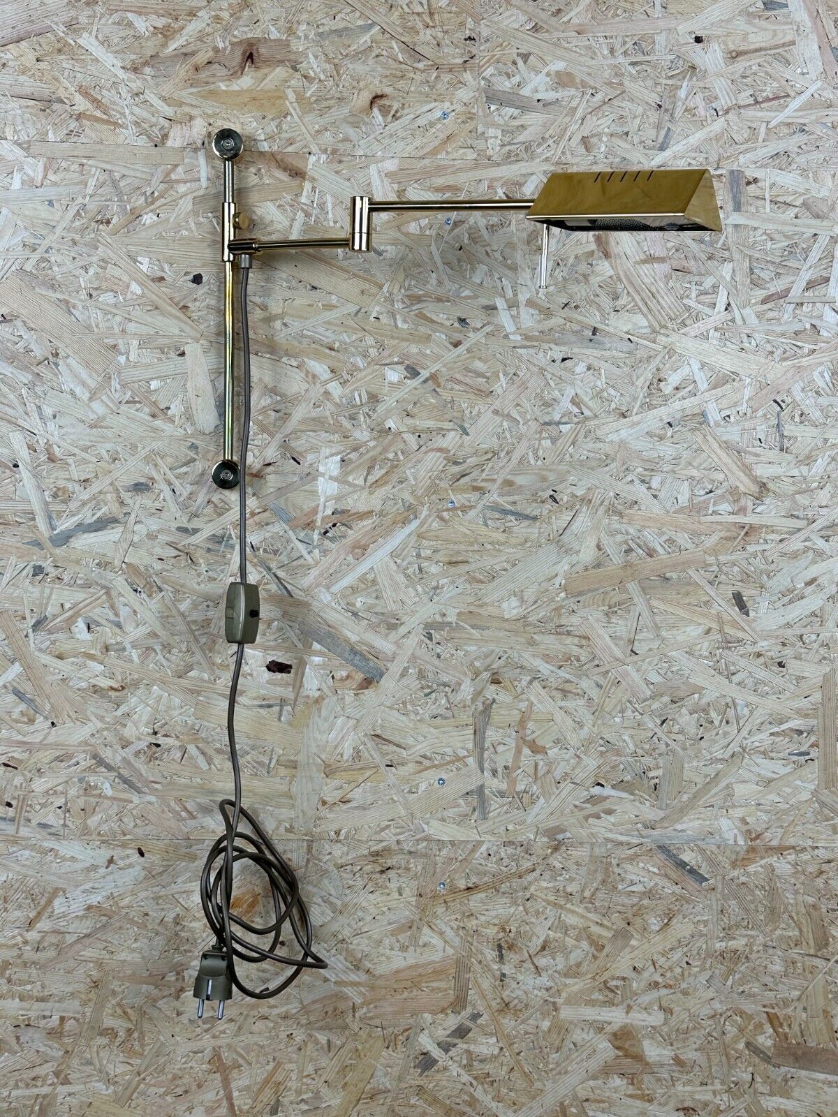 60s 70s wall lamp articulated brass Relco Made in Italy Design