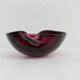 Set of 3 Murano Sommerso pink glass bowls, 1970s