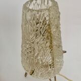 Lampe de table en verre glacé par J.T. Kalmar, Autriche
