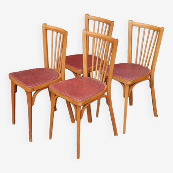 Four Baumann bistro chairs from the 1950s