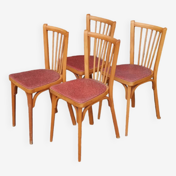 Quatres chaises de bistro Baumann années 50