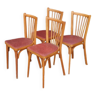 Quatres chaises de bistro Baumann années 50